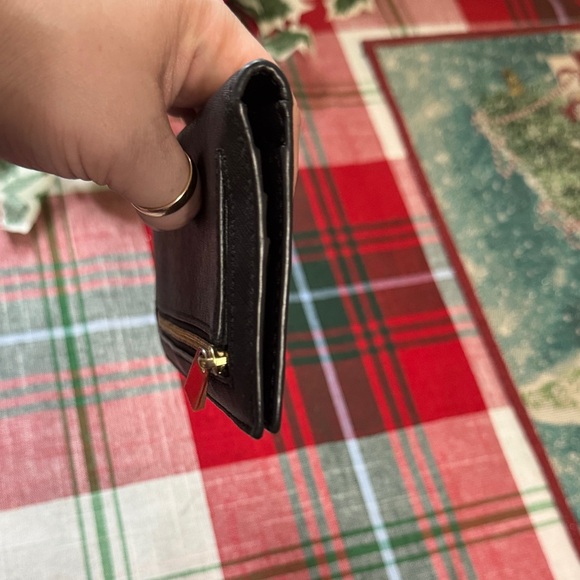 Tory Burch Black Leather Wallet with Gold Logo - Picture 11 of 13